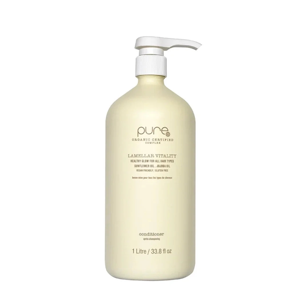 Pure Lamellar Vitality Conditioner 1L for soft shiny and hydrated hair