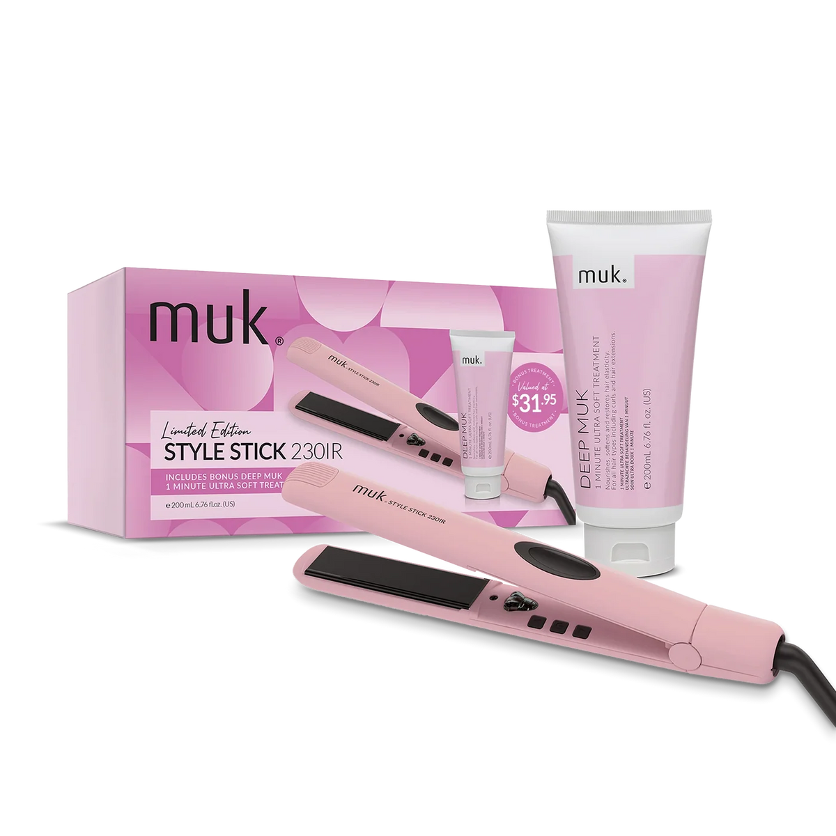 Pink Muk Style Stick 230IR Regular Plate Pack with Deep muk Treatment 200ml