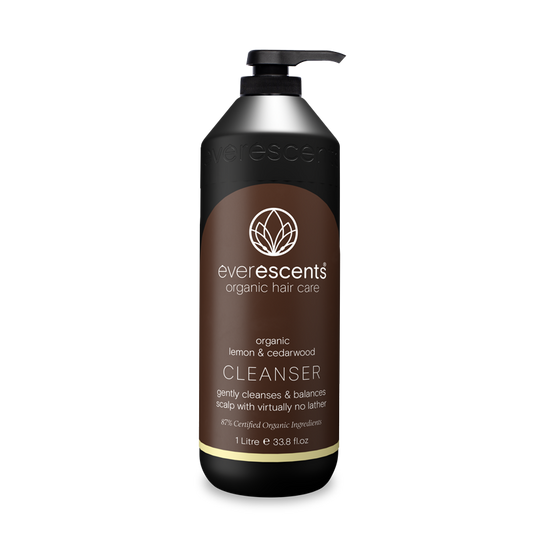 Everescents Lemon Cedarwood Cleanser 1L for clarifying scalp and removing buildup