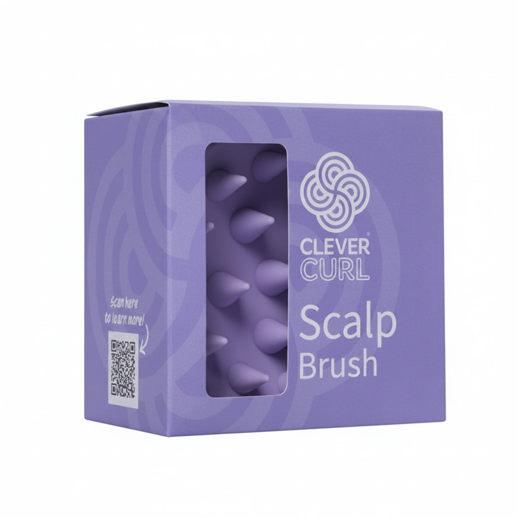 Clever Curl Scalp Brush medical-grade silicone scalp cleansing brush