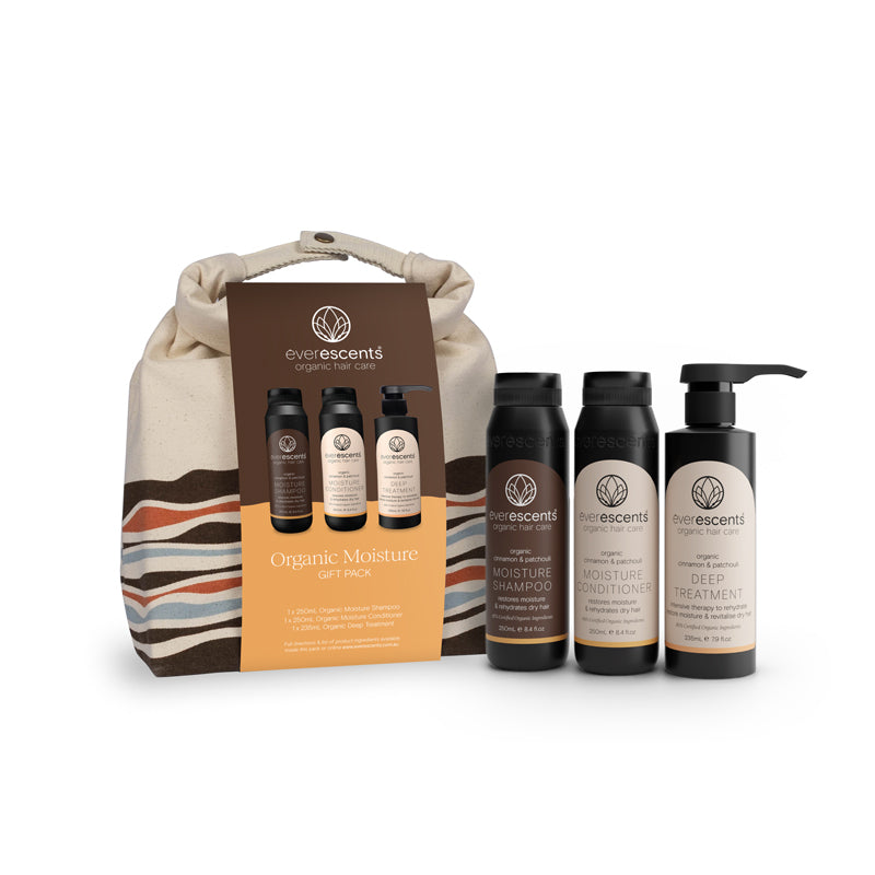 Everescents Organic Moisture Gift Pack Trio for dry or damaged hair