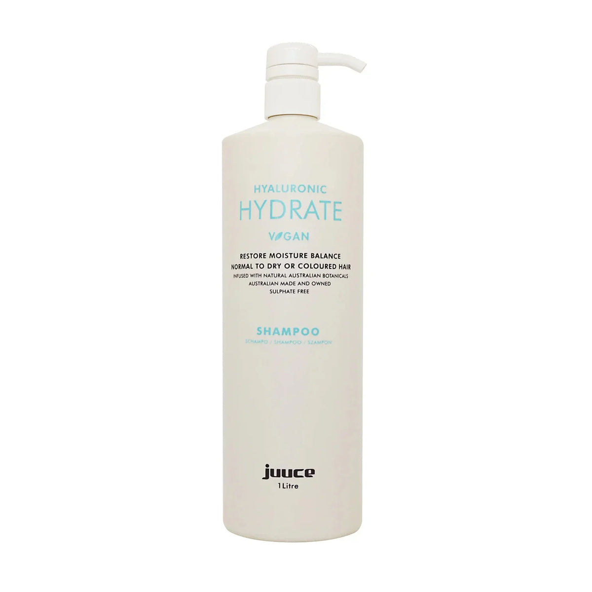 Juuce Hyaluronic Hydrate Shampoo 1 Litre for dry and dehydrated hair