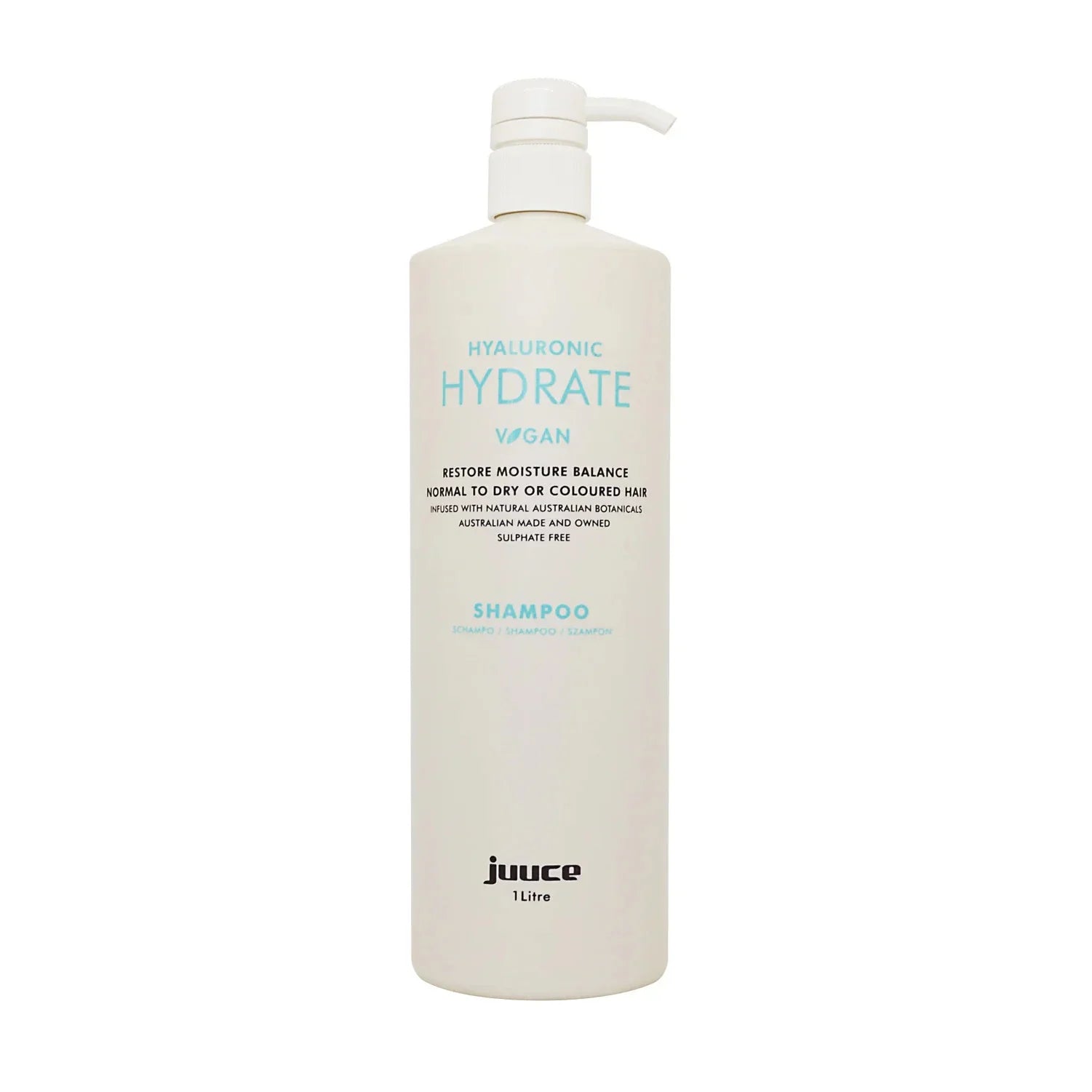 Juuce Hyaluronic Hydrate Shampoo 1 Litre for dry and dehydrated hair