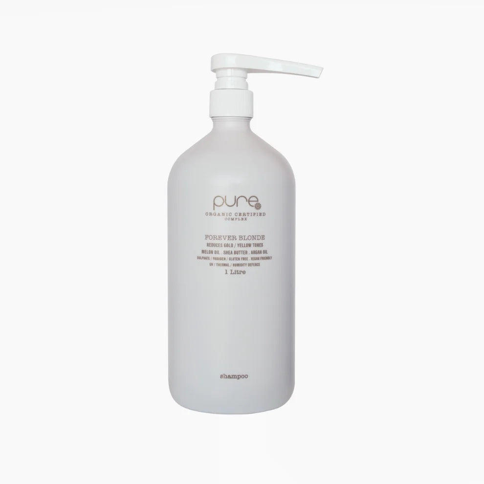 Pure Forever Blonde Shampoo 1000ml for blonde brassy and yellow toned hair