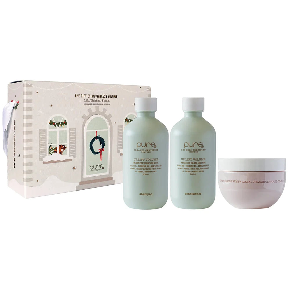 Pure Uplift Volume Shampoo Conditioner and Miracle Renew Mask Trio for fine hair