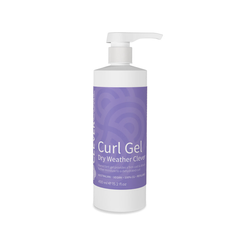 Clever Curl Dry Weather Gel 450ml for strong hold and moisture in curly hair