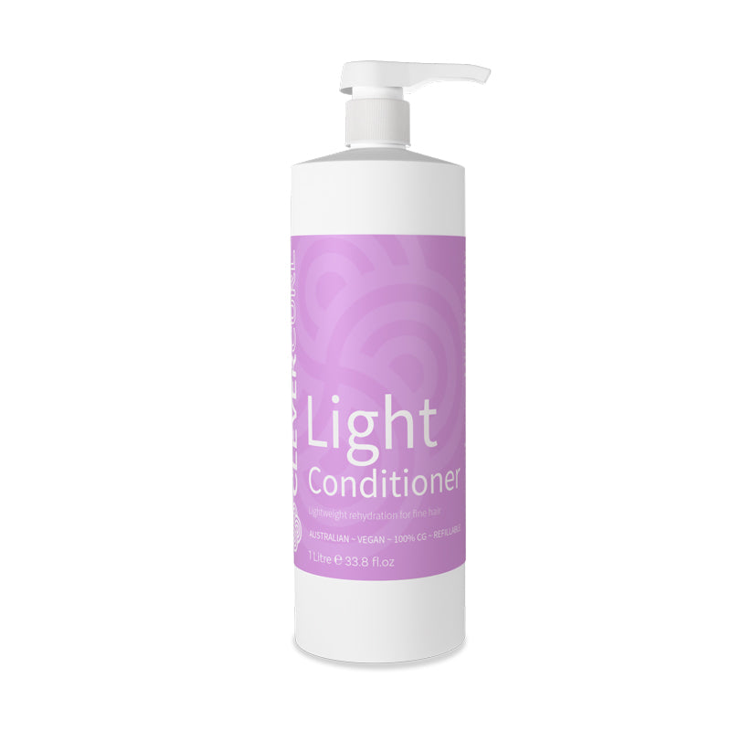 Clever Curl Light Conditioner 1L for fine curly hair hydration and volume