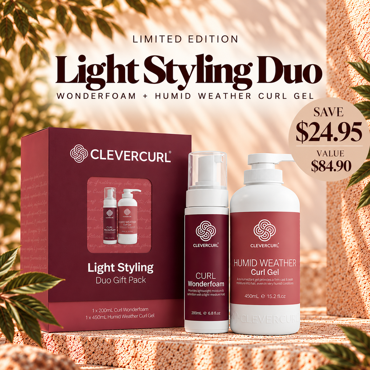 Clever Curl Light Styling Pack for lightweight curl definition