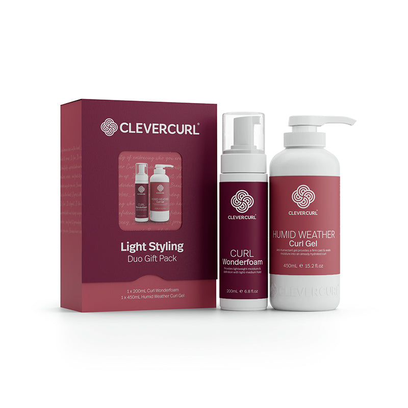Clever Curl Wonderfoam 200ml and Humid Weather Curl Gel 450ml