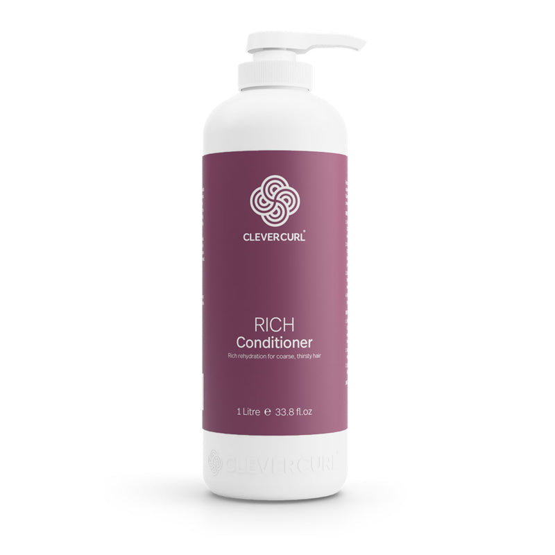 Clever Curl Rich Conditioner 1L for deep hydration of dry curly hair