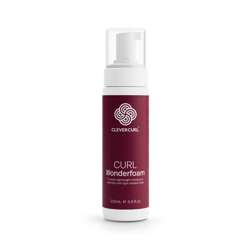 clever curl wonderfoam 200ml, volume and definition for fine curly hair