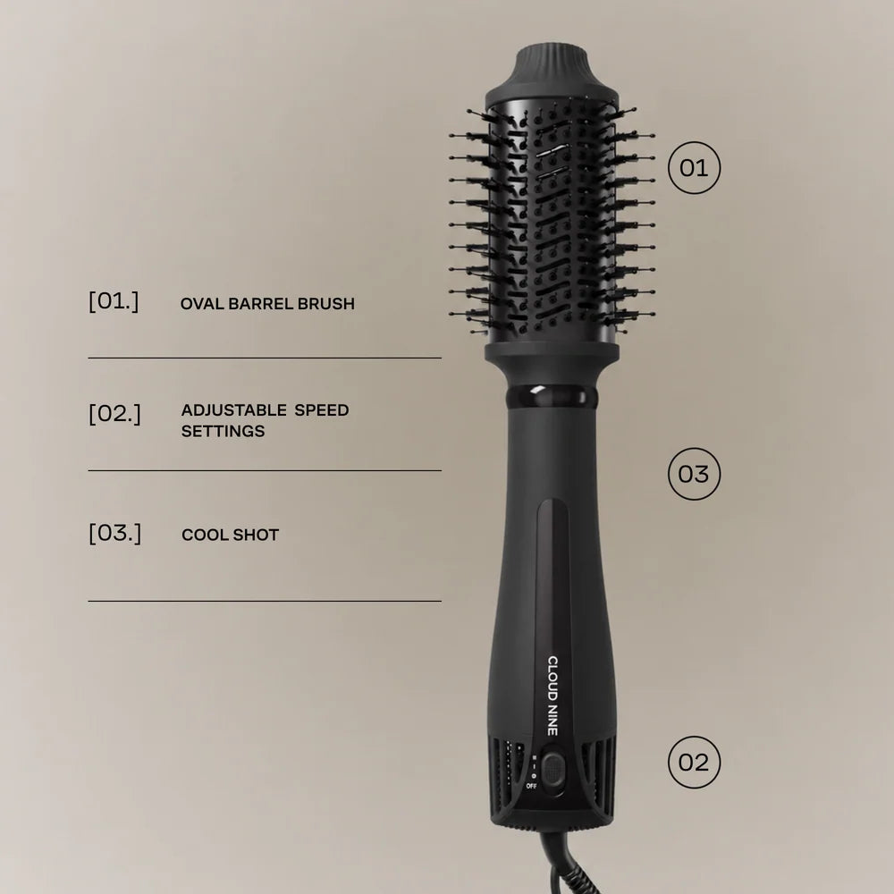 Cloud Nine Hot Air Brush for smooth bouncy salon blow dries