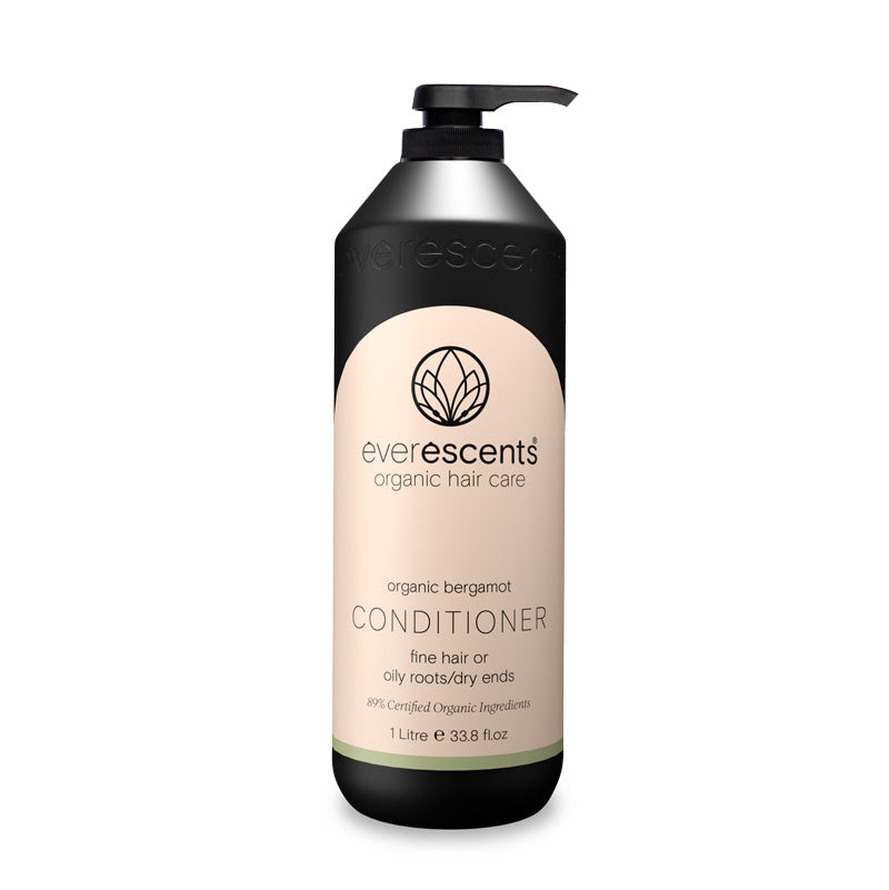 Everescents Bergamot Conditioner 1 Litre lightweight conditioner for fine hair and oily roots