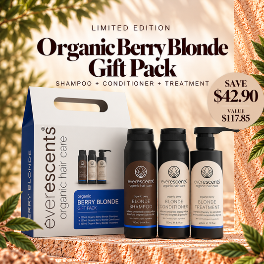 EverEscents Organic Berry Blonde Gift Pack for blonde and brassy hair