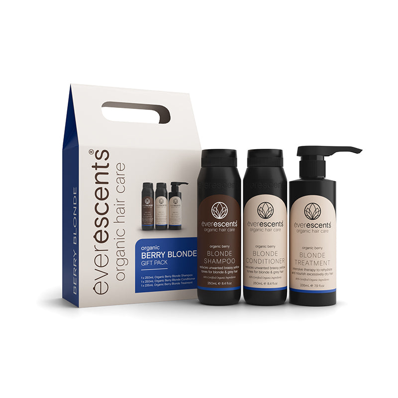 EverEscents Berry Blonde Shampoo 250ml Conditioner 250ml and Treatment 235ml