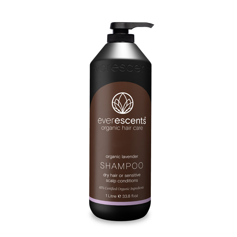 Everescents Lavender Shampoo 1 Litre hydrating shampoo for sensitive scalp and dry hair