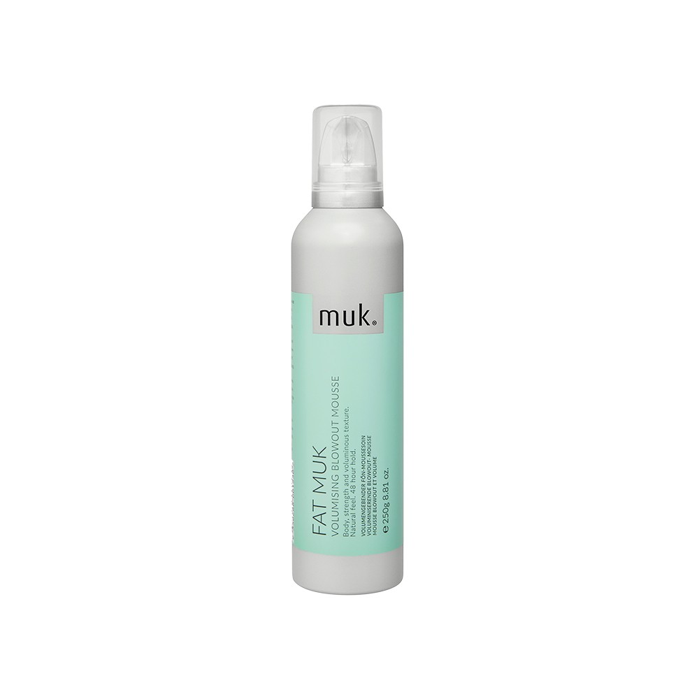 Fat Muk Volumising Blowout Mousse 250g vegan styling mousse for volume
