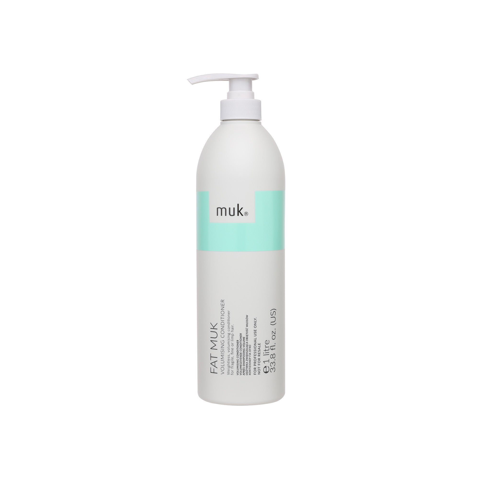 Fat Muk Volumising Conditioner 1 litre salon size volume conditioner for fine hair