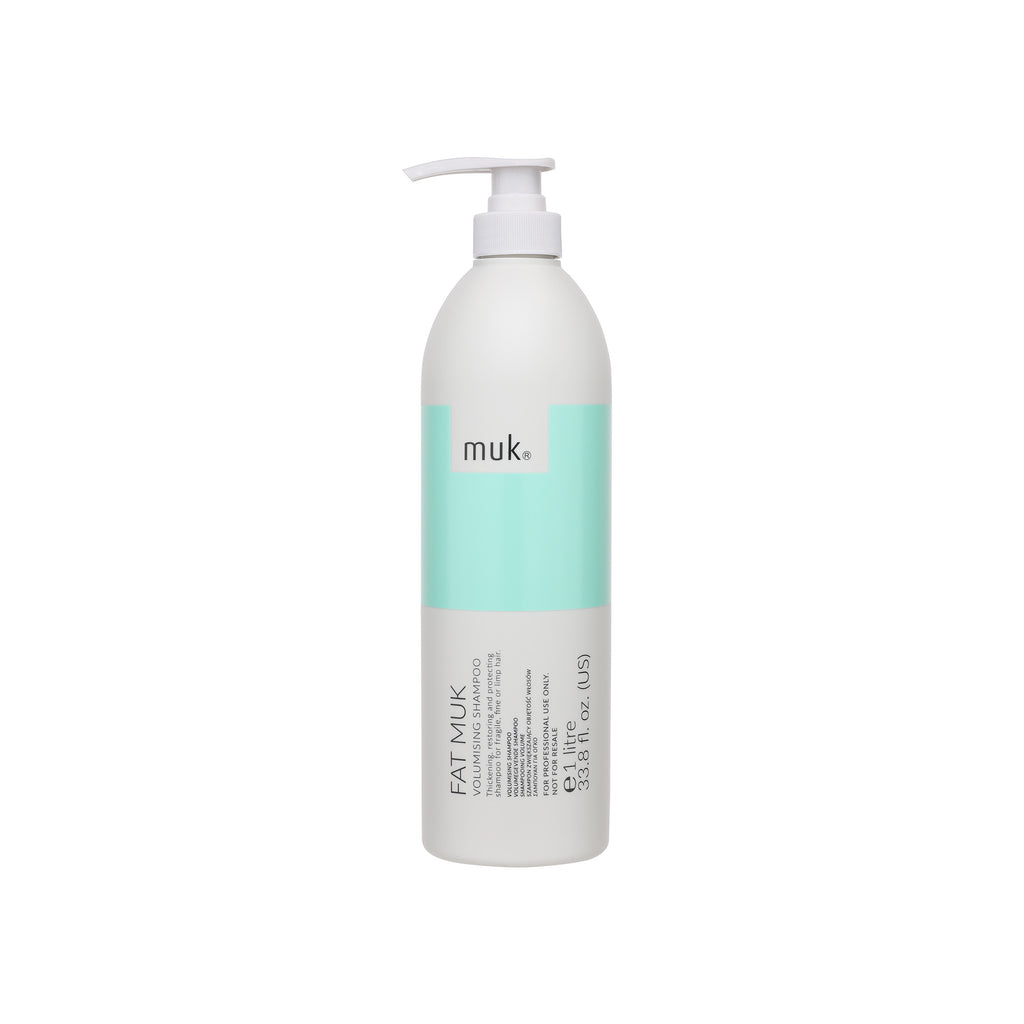 Fat Muk Volumising Shampoo 1 litre salon size volume shampoo for fine hair
