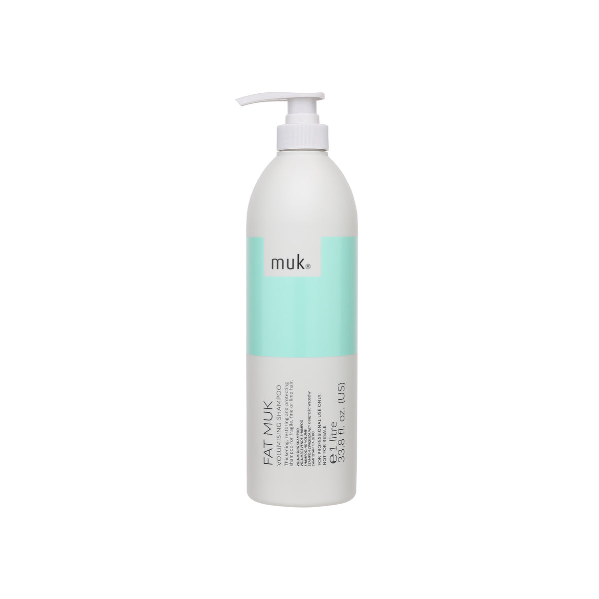 Fat Muk Volumising Shampoo 1 litre salon size volume shampoo for fine hair