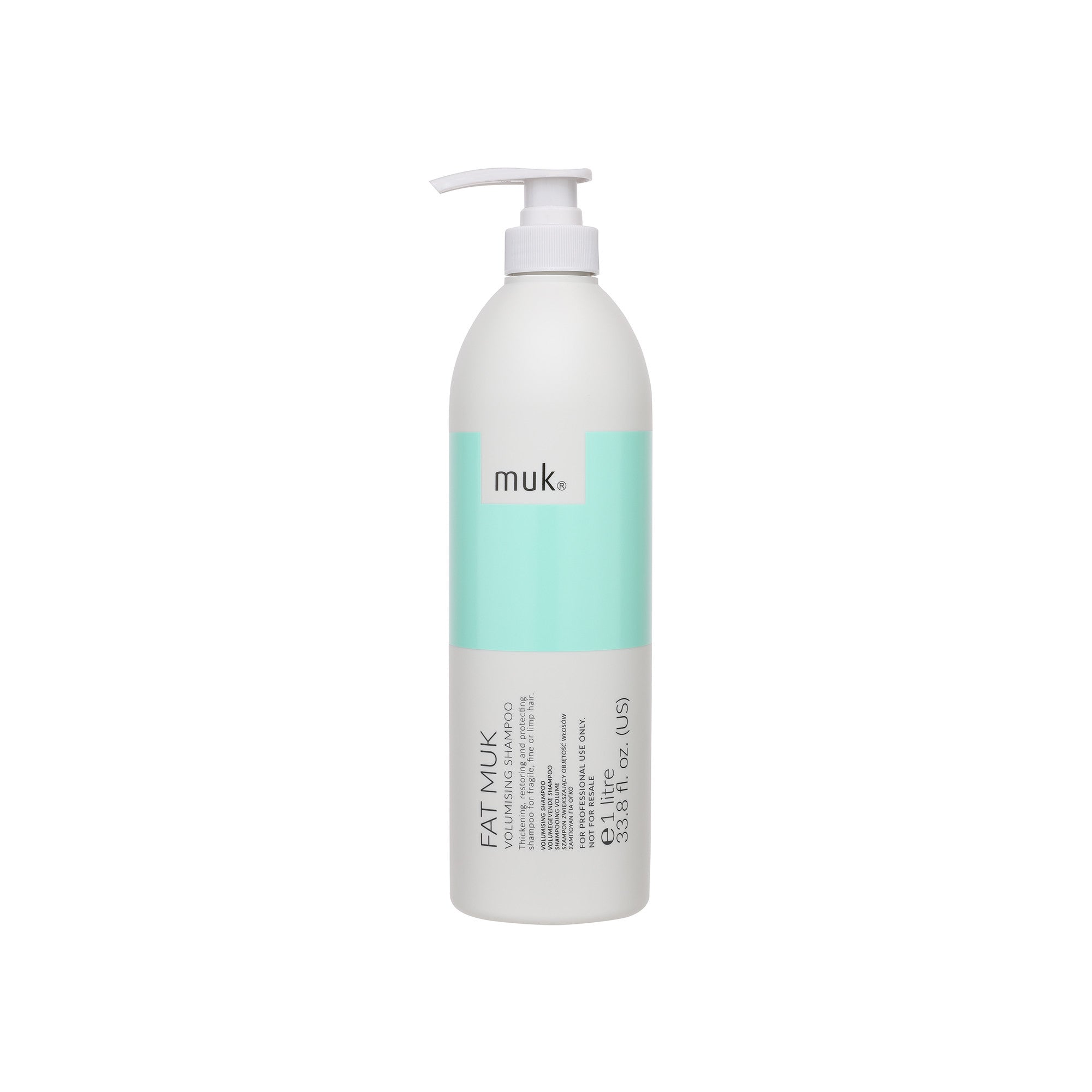 Fat Muk Volumising Shampoo 1 litre salon size volume shampoo for fine hair