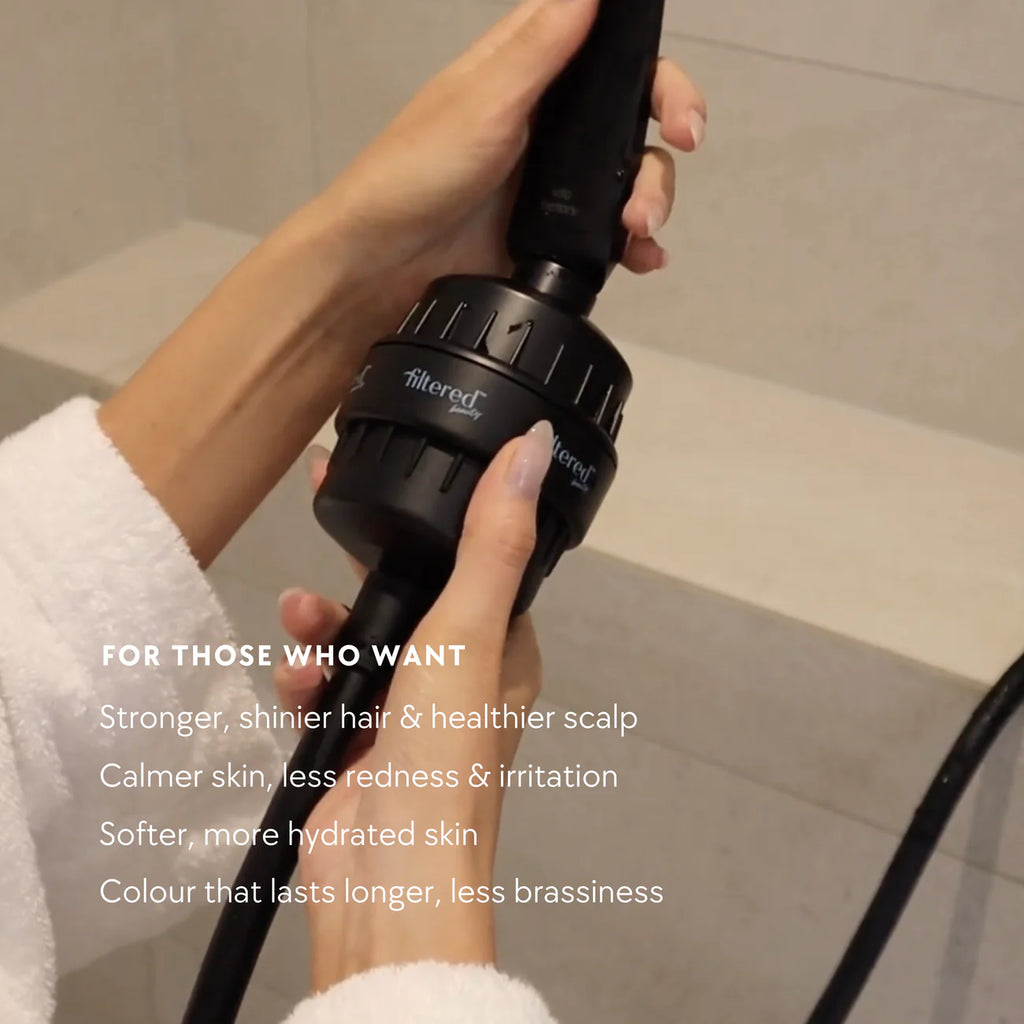 Filtered Beauty Shower Purifier Black
