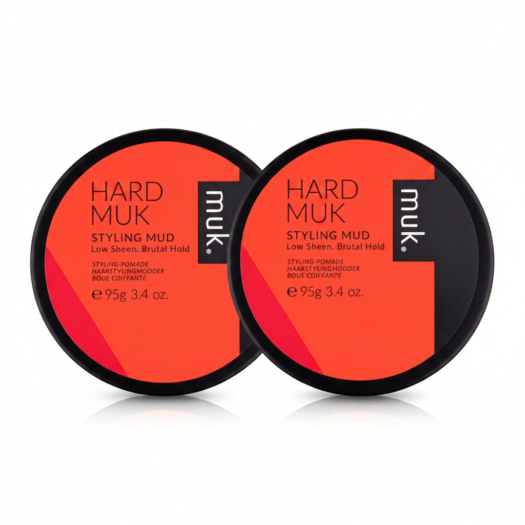 Hard Muk Styling Mud 95g duo pack,  strong hold matte hair clay