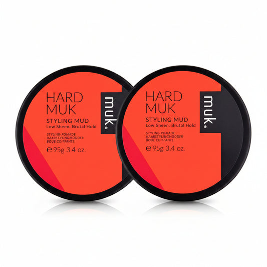 Hard Muk Styling Mud 95g duo pack,  strong hold matte hair clay