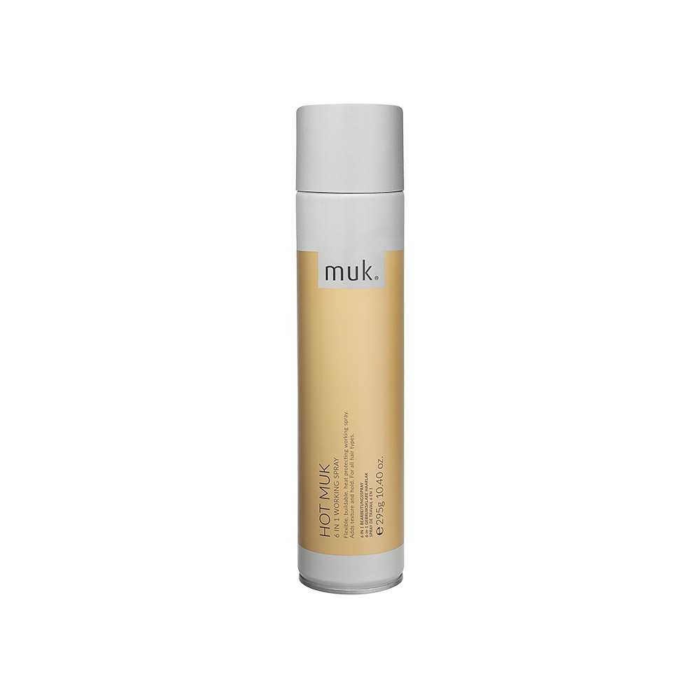 Hot Muk 6 in 1 Working Spray 295g heat protectant and finishing spray
