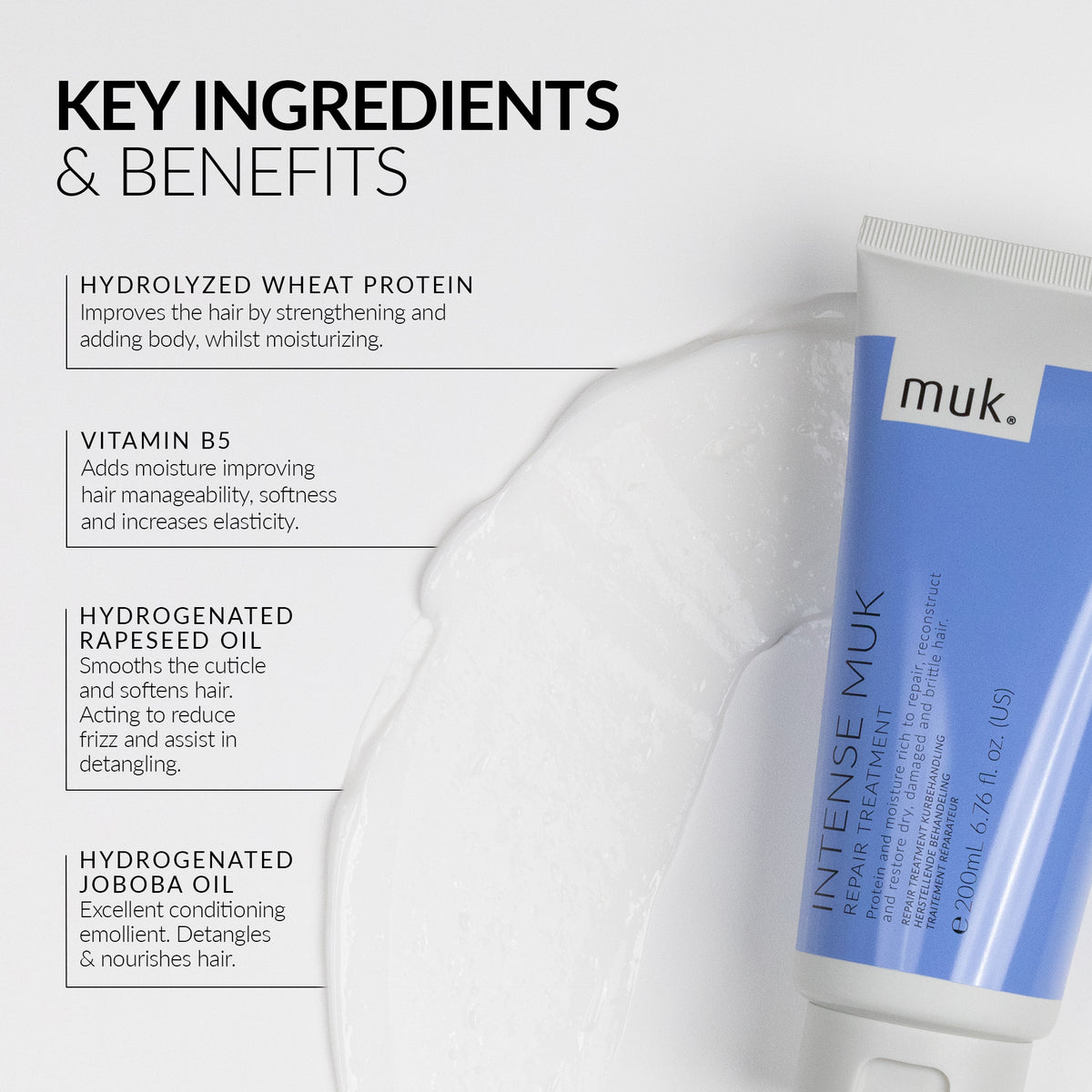 Intense Muk Repair Treatment protein treatment for dry and damaged hair, benefits
