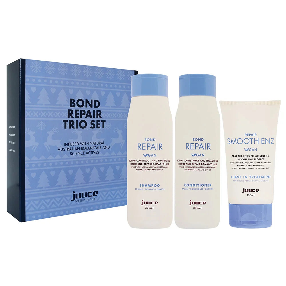 Juuce Bond Repair Shampoo Conditioner and Repair Smooth Enz Trio