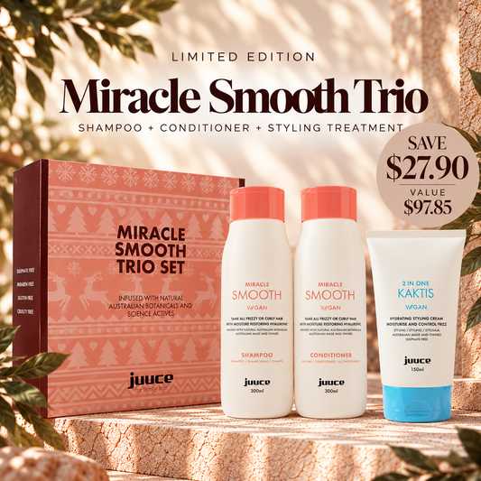Juuce Miracle Smooth Trio for frizzy and unruly hair