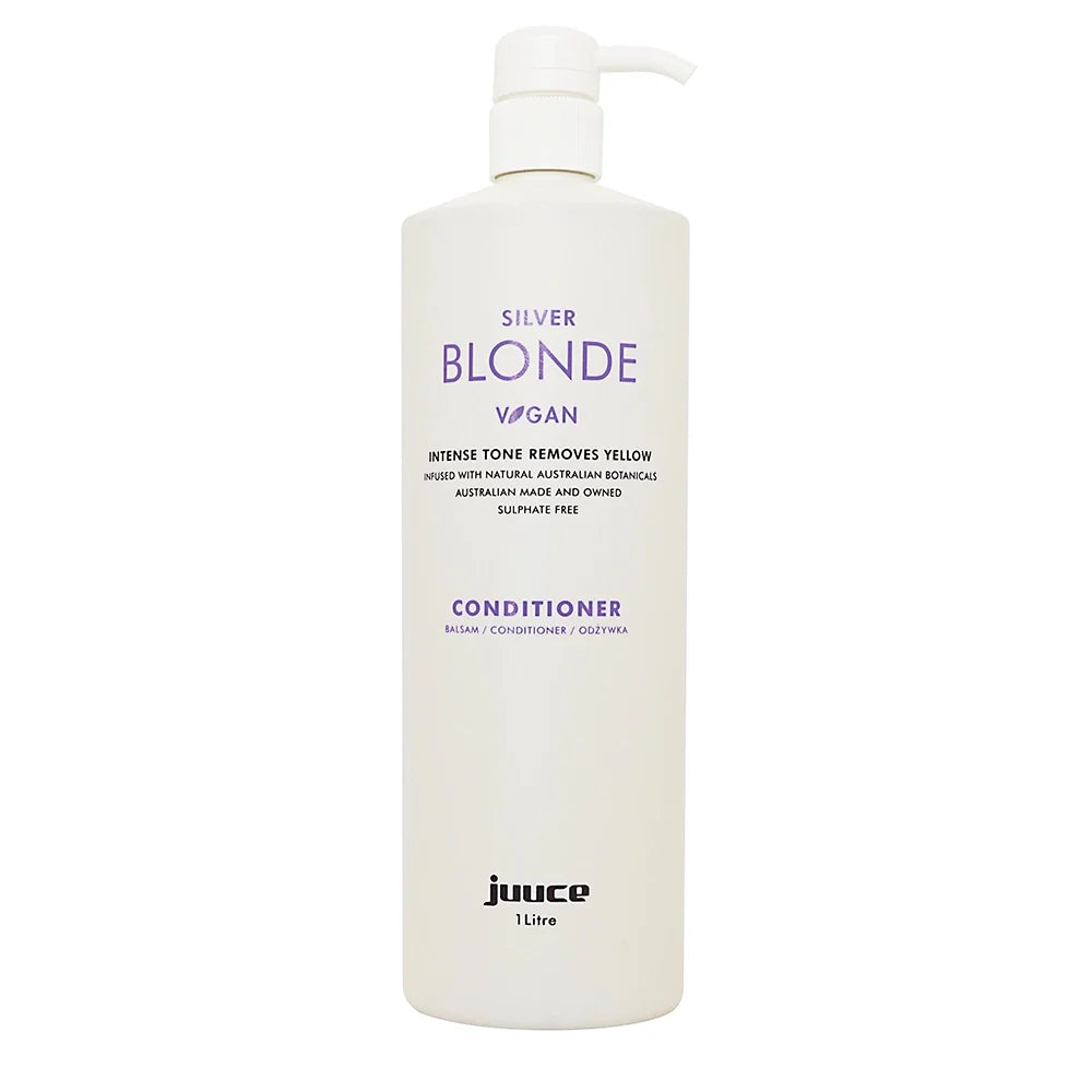Juuce Silver Blonde Conditioner 1 Litre for brassy and yellow blonde hair