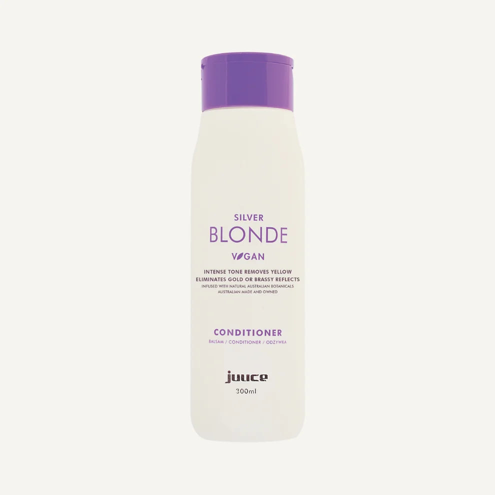 Juuce Silver Blonde Conditioner 300ml for brassy and yellow blonde hair