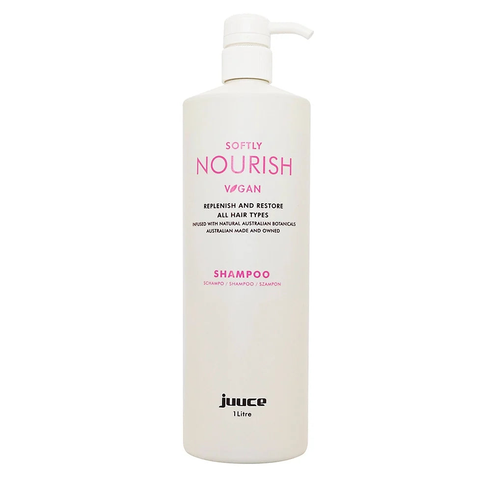 Juuce Softly Nourish Shampoo 1 Litre for dry dull and stressed hair
