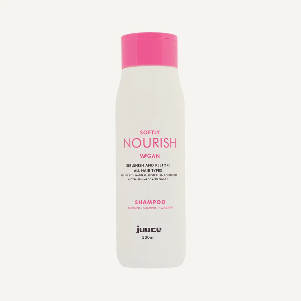 Juuce Softly Nourish Shampoo 300ml for dry dull and stressed hair