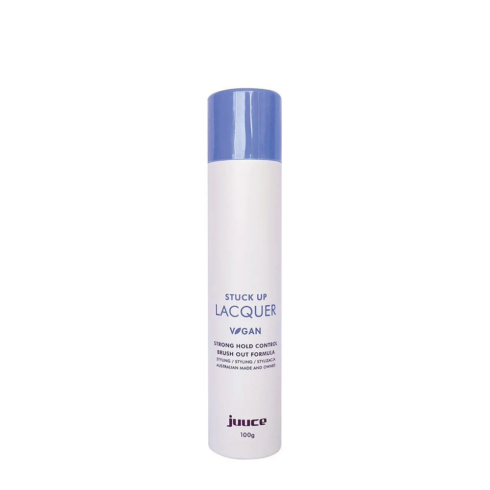 Juuce Stuck Up Lacquer 100g maximum hold hairspray for long-lasting control