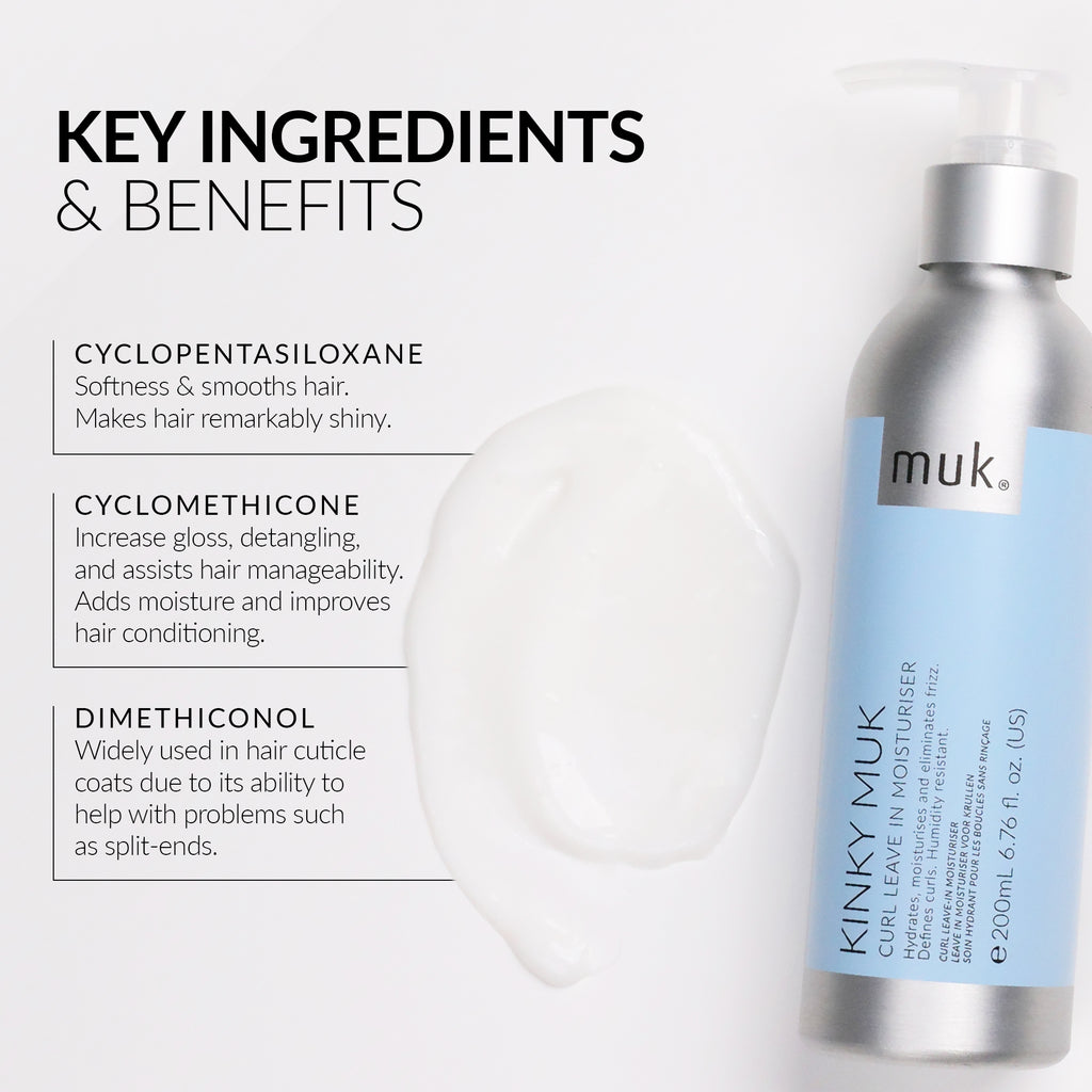 Kinky Muk Curl Leave In Moisturiser for curly and frizzy hair benefits