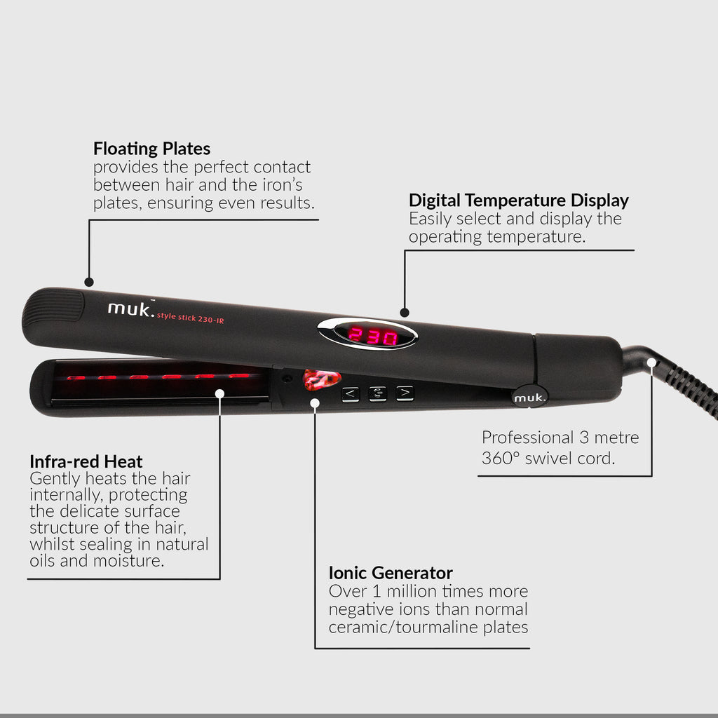 Muk Style Stick 230IR infrared ceramic hair straightener