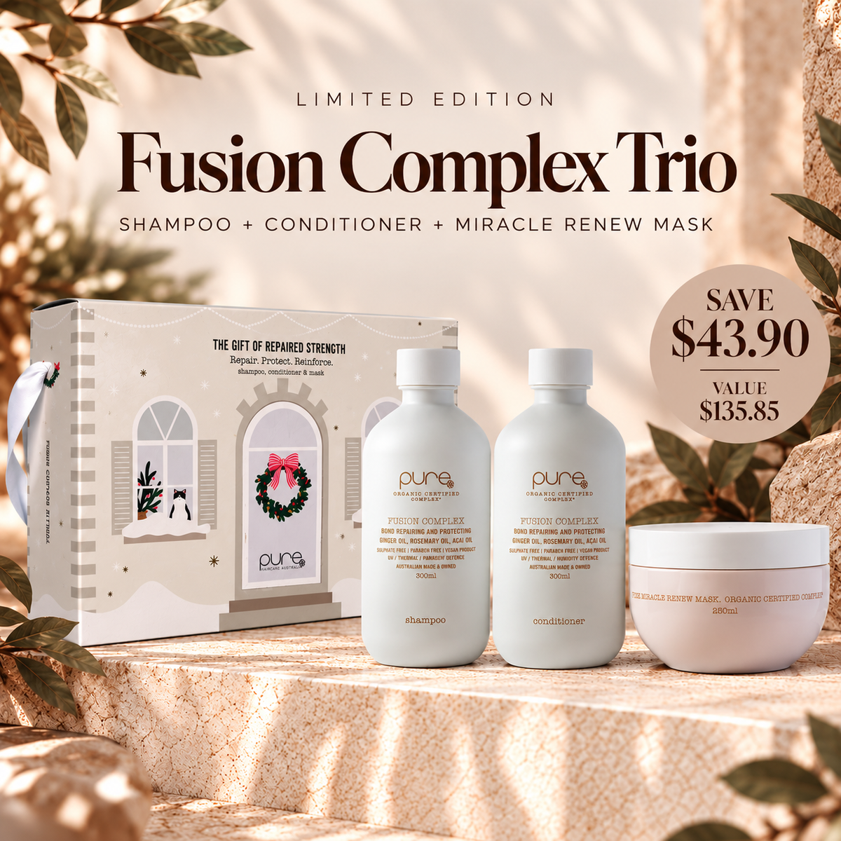 Pure Fusion Complex Trio for damaged and chemically treated hair