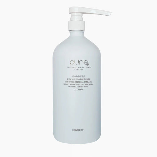 Pure Goddess Shampoo 1L for dry frizzy and unruly hair