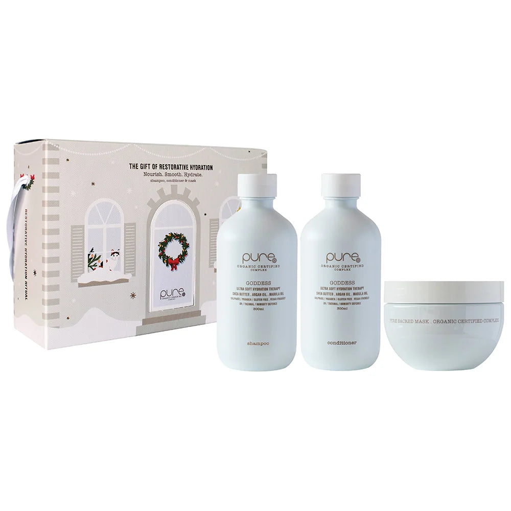 Pure Goddess Shampoo Conditioner and Sacred Mask Trio
